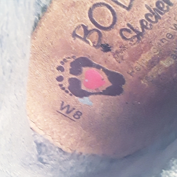 BOBS For Sketchers Grey Plaid Shoes - Picture 4 of 9